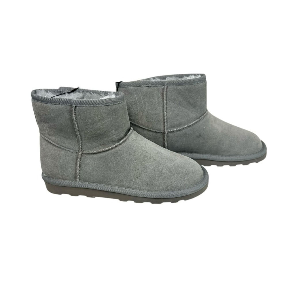 Time and Tru‎ Gray Suede Leather Synthetic Fur Lined Women's Size 6 Boot NWT